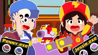 PENNY VS JESSIE FUNNY MOMENTS  -  BRAWL STARS ANIMATION