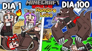 🐺Sobreviví 100 DÍAS siendo un HOMBRE LOBO en Minecraft HARDCORE!