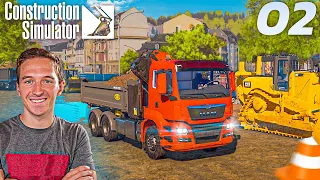 UN BULLDOZER POUR REFAIRE LA ROUTE ! Construction Simulator #2