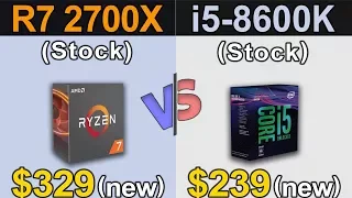 Ryzen 7 2700X vs Core i5-8600K | New Games Benchmarks