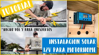 ⚡ Como instalar PANELES SOLARES en una MOTORHOME 🚐🌞 #camperizacion #mb180