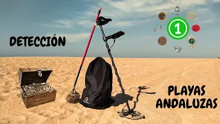 ⛱️DETECCIÓN de METALES en PLAYAS ANDALUZAS #1🟢⚪🟢 | Perdiste el pendiente! | Minelab Equinox 800👨🏽‍🦯