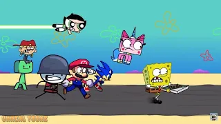 Every one trying to get SpongeBob pizza (look in description)