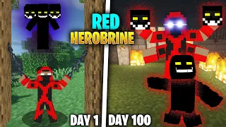 I Survived 400 Days as RED HEROBRINE in Hardcore Minecraft... (Hindi)