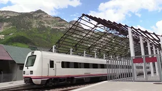 TRD 594 entrando en la estación de Canfranc. 2 de Junio 23.