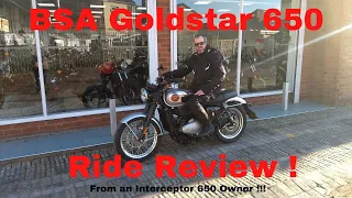 BSA Goldstar 650 | Ride Review | By an Interceptor 650 owner |