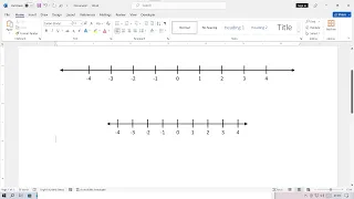 How to Create a Number Line in Microsoft Word Document