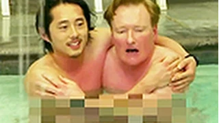 The Walking Dead's Steven Yeun Get Naked with Conan O'Brien