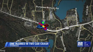 One injured after two-car crash on Route 20 in Sturbridge