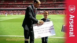 Theo Walcott surprises Junior Gunner