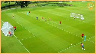 Middlesbrough F.C. - Passing Combinations With Crossing And Finishing Drill