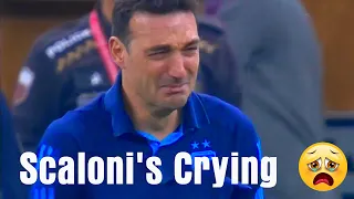 Lionel Scaloni's Crying Reaction After Argentina Winning The World Cup Final 2022