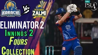 Karachi Kings  Fours | Karachi Kings Vs Peshawar Zalmi  | Eliminator 2 | 21 March | HBL PSL 2018