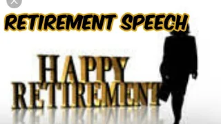 Retirement speech in english