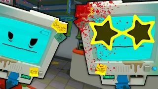 TEMP BOT'S SECRET BROTHER = MORE MURDER!? | Job Simulator VR Infinite Overtime HTC Vive)