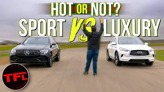 The Most Predictable Drag Race Ever! 2020 Infiniti QX50 vs. Mercedes-AMG GLC 43