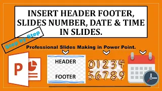 Header Footer, Date Time & Slides Number in Slides || Power Point || Full Concept Tutorial Watch it