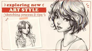 Sketch with me in the New Art Style ✿ Tips, techniques & process!