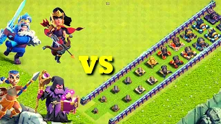 "Unbeatable? Max Heroes vs All Level Cannon Formation in CoC"