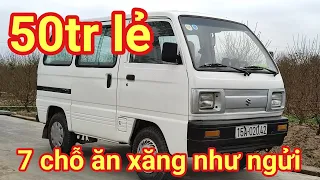 50tr lẻ xe 7 chỗ - máy nhỏ tiết kiệm Suzuki super Carry ( su cóc) tập lái ok mà thồ hàng cực đỉnh