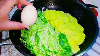 Cabbage with eggs tastes better than meat! A simple, healthy and very tasty recipe!