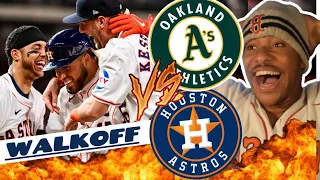 AN EJECTION AND A WALKOFF! || A'S VS ASTROS GAME 2 HIGHLIGHTS REACTION