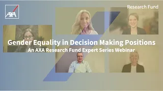 The AXA Research Fund Expert Series on Gender Equality | Webinar | AXA Research Fund