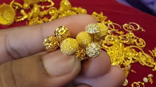 ১ আনা সোনার বিদেশি প্রিমিয়াম টপ কানের দুল, আনন্দ জুয়েলার্স/Gold Earrings