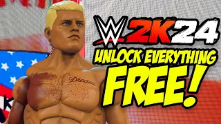 HOW TO UNLOCK EVERYTHING FOR FREE IN WWE 2K24!