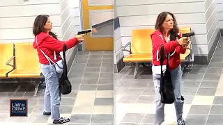 Video Allegedly Shows Irate Woman Opening Fire in Police Station While Smoking Cigarette