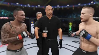 Max Holloway vs Justin Gaethje UFC 4 Simulation (AI)