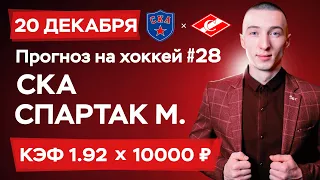 СКА - Спартак Москва Прогноз на сегодня Ставки Прогнозы на хоккей сегодня №28 / КХЛ