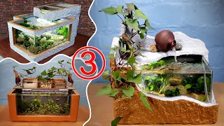 3 Awesome Ideas - DIY Waterfall Aquarium From Cement and Foam Box