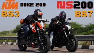 2023 Bajaj NS200 BS7 vs KTM Duke 200 BS3 Drag Race