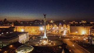 Drone Grand Tour- Spring evening in Kyiv Ukraine. Drone Video.