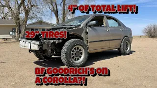 Lifting my Toyota Corolla for the Colorado Gambler 500 2022