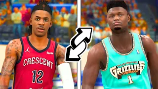 I Switched Ja Morant's and Zion's Careers (NBA2K24)