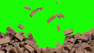 Wall Collapse | Green Screen | All in One