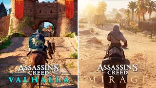 Assassin's Creed Mirage vs AC Valhalla - Physics & Details Comparison