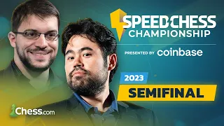 Speed Chess Championship 2023 SF | Hikaru v MVL | 5-Time SCC Champ Eyes Another Final Spot !coinbase