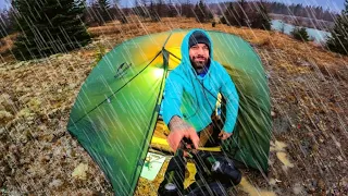 Camping In Rain Storm