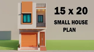 Small shop with house elevation,3D 15 by 20 dukan or makan ka naksha,new shop with house plan