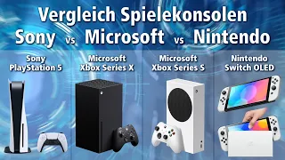 Vergleich Spielekonsolen Sony vs Microsoft vs Nintendo