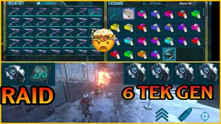 ( ARK MOBILE ) 6 TEK GEN🔥350 element😱 RAID + BUILD 🤯