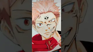 Itadori and Sukuna Drawing (Jujutsu Kaisen) - Art Challenge! ✨ #shorts #animeart