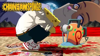 The SpongeBob SquarePants Anime Scene - Chainsaw Sponge