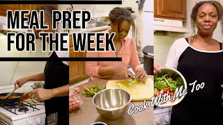 Preparing A Week of Family Meals With A Mom of 4  || Prep and Cook With Me || Regular Healthy Food