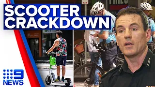 Police crack down on Melbourne e-scooters | 9 News Australia