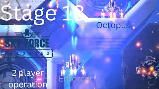 Sky Force Reloaded | 2 players | stage 13 | octopus and enforcer