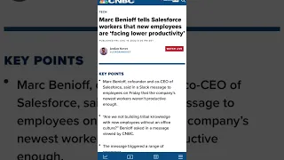 Marc Benioff had a Message to all New-hires!😱 Was he right for this? #salesforce #slack #remotework